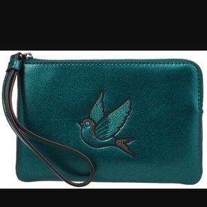 Teal Coach Wristlet